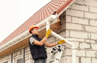 Pose et remplacement de gouttières à Étrechet